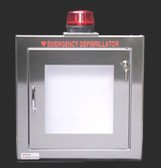 Large Stainless Steel Wall Cabinet with Alarm and Strobe