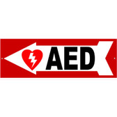 Left AED Directional Wall Sign