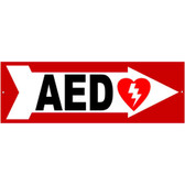 Directional AED Wall Sign - Right