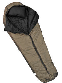 Coyote brown center-zip sleeping bag
