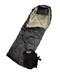 Wiggy's Hunter Super Light sleeping bag with hood shown in black, isolated against a white background, with stuff sack.