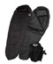 Two black Wiggy's Ultima Thule sleeping bags stacked on top of each other, one with a boat foot, the other with a regular foot.
