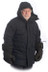 Wiggy wearing a black Antarctic Parka, shown from the waist up against a white background