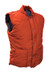 Wiggy's insulated vest in International orange against a white background