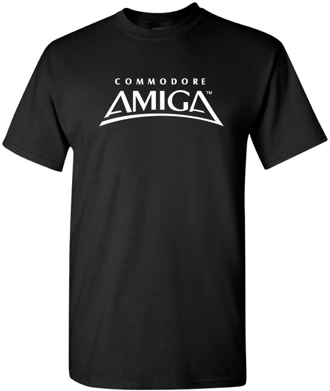 Commodore Amiga Vintage Logo T Shirt - Black - Interspace180