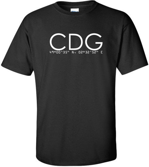 CDG Paris Charles de Gaulle Airport Code T-Shirt - Interspace180