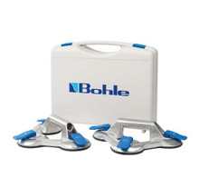 BO.S3.OBL Veribor 2 number - 3 - Cup Aluminium Suction Lifting Tool Set - 2 x BO 603.0BL 100 kg capacity c/w robust Carry Case