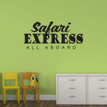 Safari Express All Aboard Vinyl Wall Decal