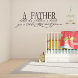A Father Holds His Children's Hands Vinyl Wall Decal