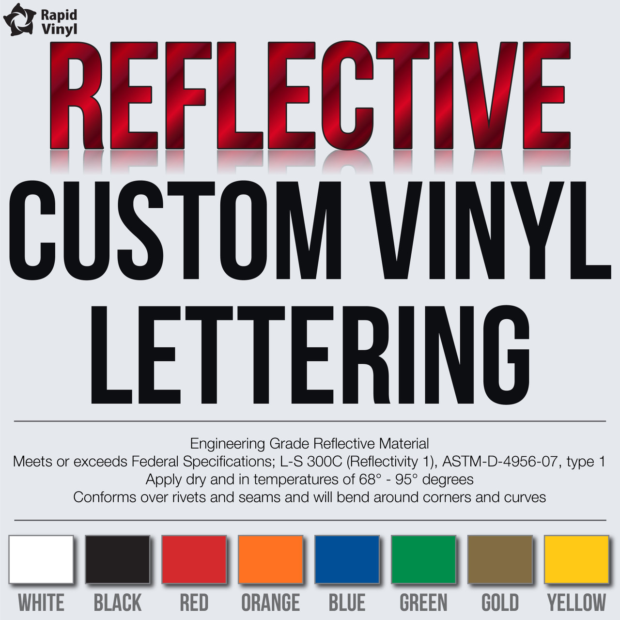 HeadLine Red Vinyl Stick-On Letters