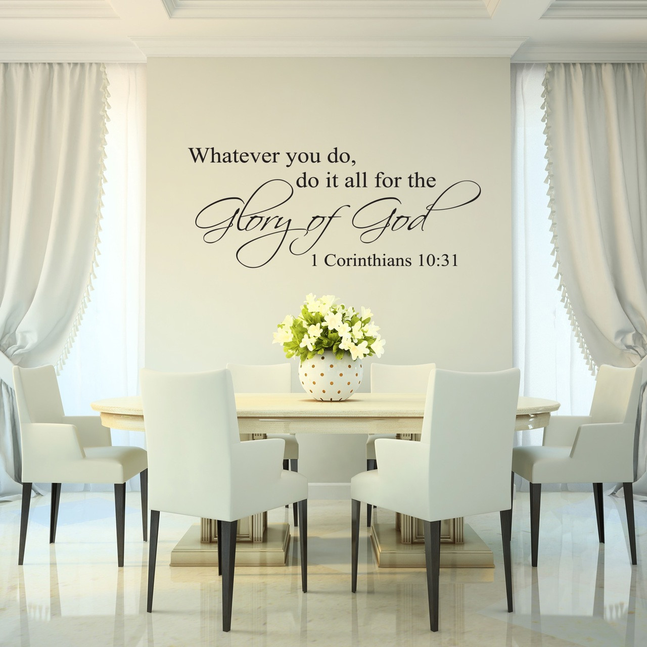 Vinyl Wall Art 1 Corinthians 10:31 Whatever you..Glory of God Vinyl Wall Decal