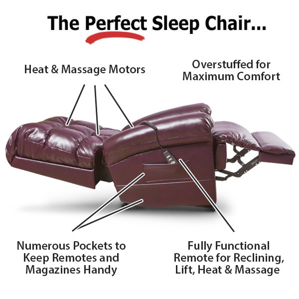 The Perfect Sleep Chair Italian Leather or DuraLux Version NOW ON