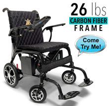 NEW! ComfyGo Phoenix - 26lbs Carbon Fiber Lightest Weight Electric Wheelchair