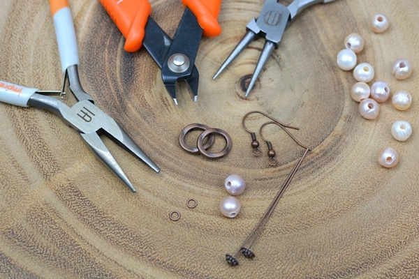 Copper & Pearl Earrings Tutorial DIY