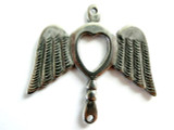 Milagro Winged Heart - Pewter Pendant (PW141)