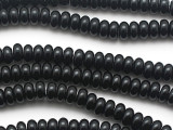 Black Onyx Rondelle Gemstone Beads 6mm (GS878)