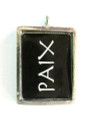 French PAIX (Peace) - Pewter Pendant (PW202)