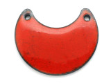 Enameled Copper Crescent - Oriental Red 25mm (EC406)
