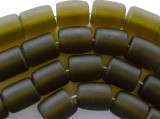 Olive Green Cylinder Resin Beads 19mm (RES215)