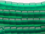 Emerald Green Cylinder Resin Beads 10mm (RES118)