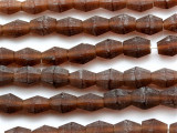 Brown Faceted Bicone Resin Beads 14mm (RES136)