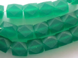 Emerald Green Faceted Resin Beads 17-18mm (RES191)