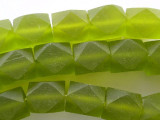 Chartreuse Yellow Faceted Resin Beads 17-18mm (RES194)