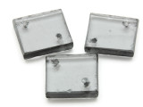 Gray Square Recycled Glass Bead - Pendant - Indonesia (AP464)