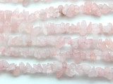 Rose Quartz Chip Gemstone Beads - 30" strand (GS1207)