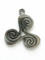 Celtic Trinity Spiral - Pewter Pendant (PW317)