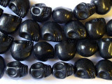 Black Howlite Skull Gemstone Beads 14mm (GS1439)