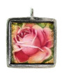 Rose - Pewter Picture Pendant (PW359)