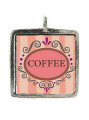 Coffee Sign - Pewter Picture Pendant (PW367)