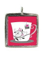 Teacup - Pewter Picture Pendant (PW370)