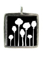 Poppies - Pewter Picture Pendant (PW512)