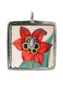 Orchid - Pewter Picture Pendant (PW444)
