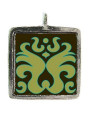 Lime & Black - Pewter Picture Pendant (PW446)