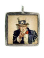 Uncle Sam - Pewter Picture Pendant (PW378)