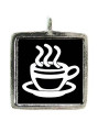 Hot Coffee - Pewter Picture Pendant (PW379)