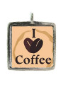 Coffee Beans - Pewter Picture Pendant (PW380)
