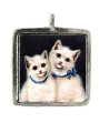 Cats - Pewter Picture Pendant (PW548)