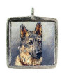 German Shepherd - Pewter Picture Pendant (PW419)
