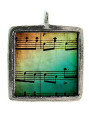 Vintage Music - Pewter Picture Pendant (PW432)