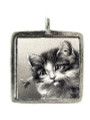 Cat - Pewter Picture Pendant (PW465)
