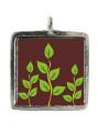 Leaves - Pewter Picture Pendant (PW471)
