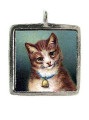 Cat - Pewter Picture Pendant (PW472)