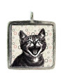 Cat - Pewter Picture Pendant (PW496)