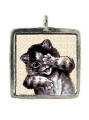 Cat - Pewter Picture Pendant (PW505)