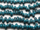 Teal Teardrop Glass Beads 10mm (JV187)