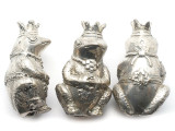 Silver Plated Royal Frog Amulet - Indonesia 48mm (AP824)